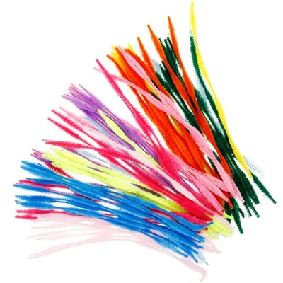  100 Pcs Chenille Stems Bulk for Crafts Colorful Sticks Fuzzy Wire - Image 1 of 4