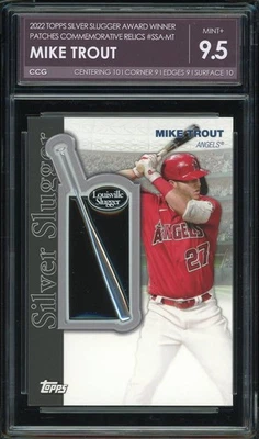 2022 Topps Silver Slugger Winner Patches Relics Relics #Ssa Mike Trout CCG 9.5 - Image 1 of 2