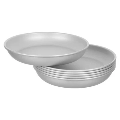  6 peças pratos de metal acampamento aço inoxidável jantar piquenique ao ar livre - Imagem 1 de 4