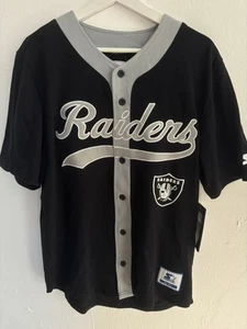 Maglia Baseball Las Vegas Oakland Raiders Starter Uomo Nera Est 60 Nuova Medium - Foto 1 di 10