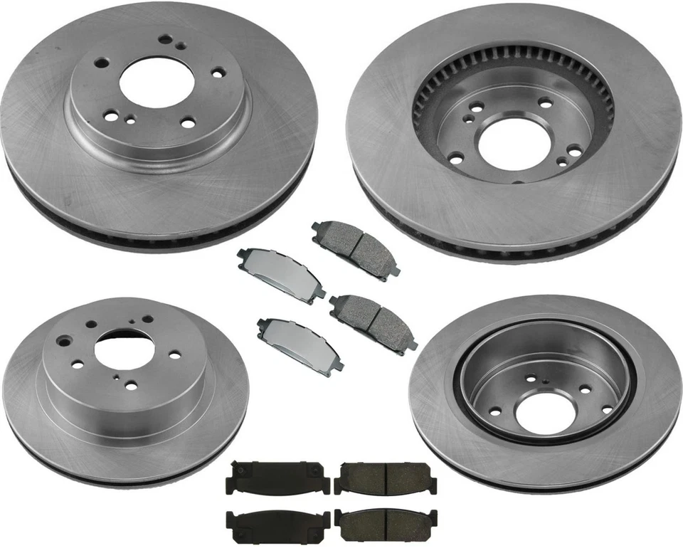 Rotores de disco de freno delanteros y traseros y pastillas de freno de cerámica para Infiniti Q45 1997-2001 Foto 1 de 4