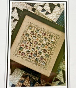 Sampler Game Board Cross Stitch Chart Folk Homespun Houses ABC's Animals - Picture 1 of 4