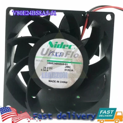 1PCS V80E24BS8A5-51 for NEW Nidec 8038 8CM 24V 0.34A Cooling Fan Fast shipment - Image 1 of 4