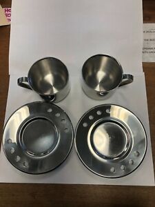 The Main Ingredients Stainless Steel Supreme Cup& Saucer SET OF 2