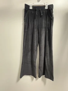 Abercrombie Kids Girl's Black Velour Flare Pants with Pockets Size 9/10 - Picture 1 of 7