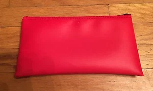 5 RED Vinyl Bank Deposit Money Bags -Cash Coins Tool Organizer 10.5 5.5 Inches - Imagen 1 de 1