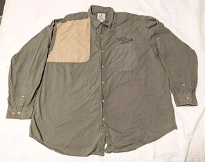 Ducks Unlimited Mens XL Extra Large Beige Long Sleeve Button Up Shooters Shirt - Picture 1 of 7