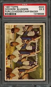 BB - 1957 Topps - #400 - Dodgers' Sluggers - PSA 5 - EX - Picture 1 of 2