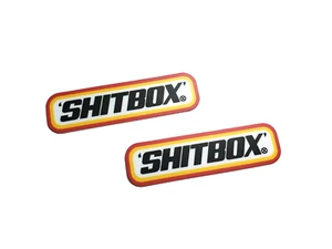 x2 pegatinas Shitbox - 3 pulgadas divertidas JDM Hot Rod Rally Drift Matchbox carreras de arrastre - Imagen 1 de 4
