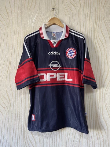 BAYERN MUNICH 1997 1999 AWAY FOOTBALL SHIRT SOCCER JERSEY ADIDAS sz L #9 ELBER Cover