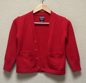 French Toast Boy Red Buttoned Sweater Size S 6/7 - Picture 1 of 3
