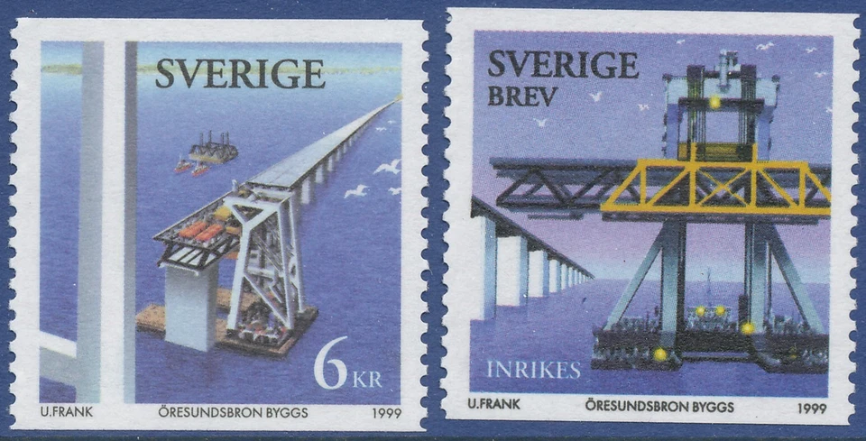 Sweden 1999 Building of the Öresund Bridge. MNH - Image 1 of 1