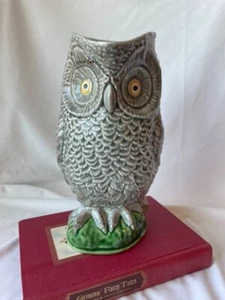 Bordallo Pinheiro Eule Krug grau 9,5 Zoll groß Tier Vase Vogel - Bild 1 von 10