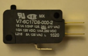 Honeywell V7-6C17D8-000-2 Micro Switch, SPDT, 15.1A 125/250/277 VAC, 1/2HP - Picture 1 of 4