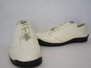 Giorgio Brutini Mens Leather Croco Print Dress Casual Oxford Shoe White Size 9 M - Picture 1 of 8