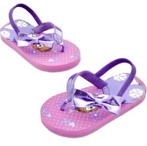 NEW DISNEY STORE SOFIA PRINCESS GIRLS SHOES SANDLE THONGS FLIP FLOPS SIZE 5-6 - Picture 1 of 1