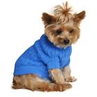 Pull tricoté câble en coton peigné bleu Doggie Design Riverside XXS-3XL
