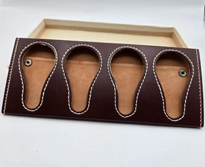 Gama Portugal Leather Vintage Tobacco Pipe Rack - Picture 1 of 7