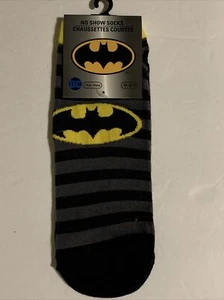 DC COMICS Batman No Show Socks Polyester/Spandex New with Tags - Picture 1 of 3