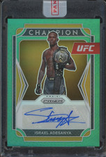 2022 Panini Prizm UFC Champions Green Israel Adesanya Auto Autograph