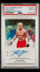 2022 Panini UFC Origins Auto Tito Ortiz Gold /10 Autograph PSA 8 Highest POP 1/1
