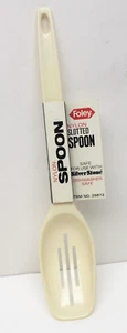 Vintage Foley Nylon Slotted Spoon #26872 White 2" x 11" Dishwasher Safe USA NOS - Picture 1 of 4