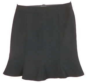 SK18628- KASPER Womens 100% Polyester Panelled Career Flare Skirt Solid Black 16 - Picture 1 of 8