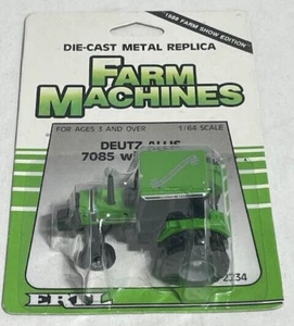 ERTL Deutz Allis 7085 w/ Duals Green 1988 Farm Toy Show Tractor, 1/64, NIB - Picture 1 of 4