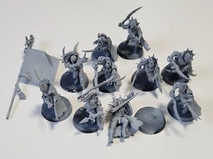 10x BLACK ARK CORSAIRS *Built* Dark Elves Warhammer Old World OOP Elf #1 - Picture 1 of 2