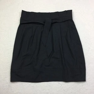 BCBG MaxAzria Pencil Skirt Sz 12 Womans Gray Wool High Waisted Belted MSRP $198 - Picture 1 of 13
