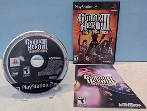Guitar Hero III: Legends of Rock (Sony PlayStation 2, 2008) with Manual - Tested - Picture 1 of 5