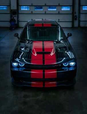 FOR 15-24 DODGE CHALLENGER 10" Racing Stripes Graphic Decal 36 FEET + Pinstripe - Image 1 of 4