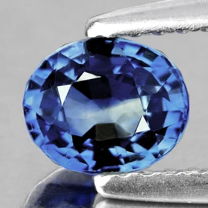 4,5x3,5 mm 1 Stck. Oval Natur Blau Saphir (einwandfrei-VVS) - Bild 1 von 2