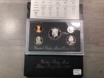 1997 S US Mint Silver Proof Set with 5 Coins in OGP and  Sealed Case 091423 61rq - Image 1 of 4