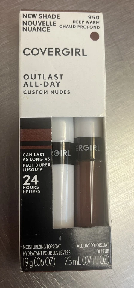 2x COVERGIRL Outlast 24 Hour Lipcolor 950 Deep Warm With Topcoat