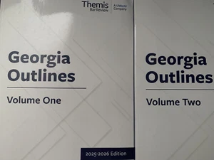 2025 2026 Themis GEORGIA Outlines Bar Exam Review Prep SET of 2 + GA + Barbri + - Picture 1 of 3