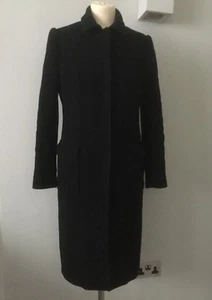 DOLCE & GABBANA WOMEN’S COAT WARM WINTER BLACK WOOL KNEE-LENGTH - Picture 1 of 12