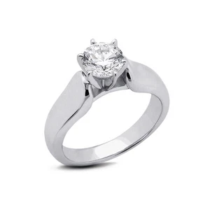 Solitär-Verlobungsring 2,52 kt F SI2 runder natürlicher zertifizierter Diamant Platin - Bild 1 von 8