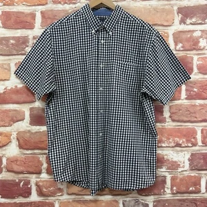 Ralph Lauren Chaps Camp Shirt Mens XL Blue White Gingham Plaid Casual Button Up - Picture 1 of 8