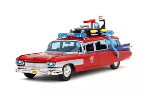 ECTO-1 1959 CADILLAC AMBULANCE TRANSFORMERS MASH-UP 1/24 DIECAST JADA TOYS 35466 - Picture 1 of 6