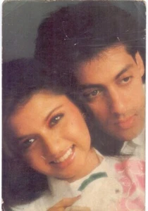Bollywood Salman Khan & Bhagyashree Post Card no.1920 Vintage Original Unposted - Picture 1 of 2