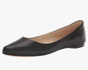 Nine West SPEAKUP Black Leather Flats - Size 6M - New Without Box - Picture 1 of 6