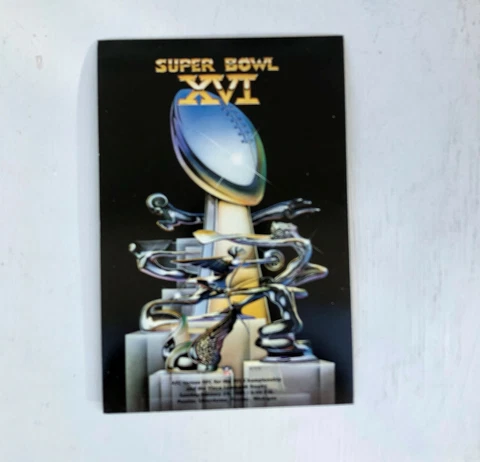 1982 SUPER BOWL XVI SAN FRANSCISCO 49ERS BENGALS 5" X 8" POSTCARD FREE SHIPPING Cover