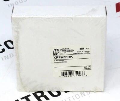 Parrilla de ventilador de filtro de plástico Hammond Manufacturing XPFA80BK 80 mm negra compatible con RoHS Foto 1 de 4