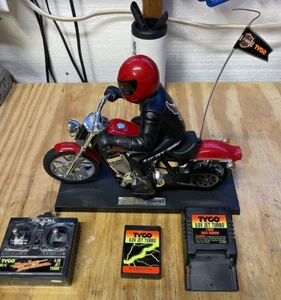 NICE RETRO VINTAGE TYCO Harley Davidson Radio Controlled Motorcycle Works Great - Picture 1 of 15