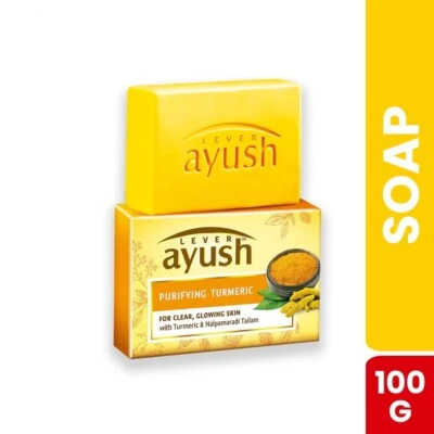 Lever Ayush Purifying Kurkuma Seife für klare helle & strahlende Haut Seife 100g x 2 - Bild 1 von 4