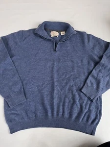 Weatherproof Men’s Blue Men's 1/4 Zip Quarter-Zip Sweater Size L Large - Picture 1 of 6