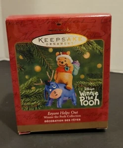 NIB Hallmark Keepsake EEYORE HELPS OUT -Winnie The Pooh Ornament Collection 2001 - Picture 1 of 12