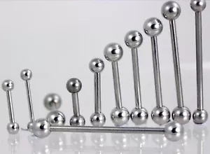 BARBELLS High Polish solid Titanium Ti 6AL ELi Straight bars - UK Manufactured - Picture 1 of 1