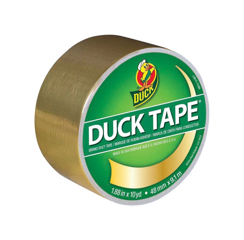 Duck BRAND 280748 Metallic Color Duct Tape Gold 1.88 Inches X 10 Yards